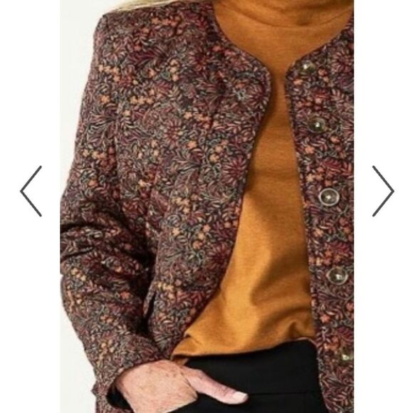 Croft&Barrow Quilted Floral Jacket NWT XSMALL - Picture 2 of 13